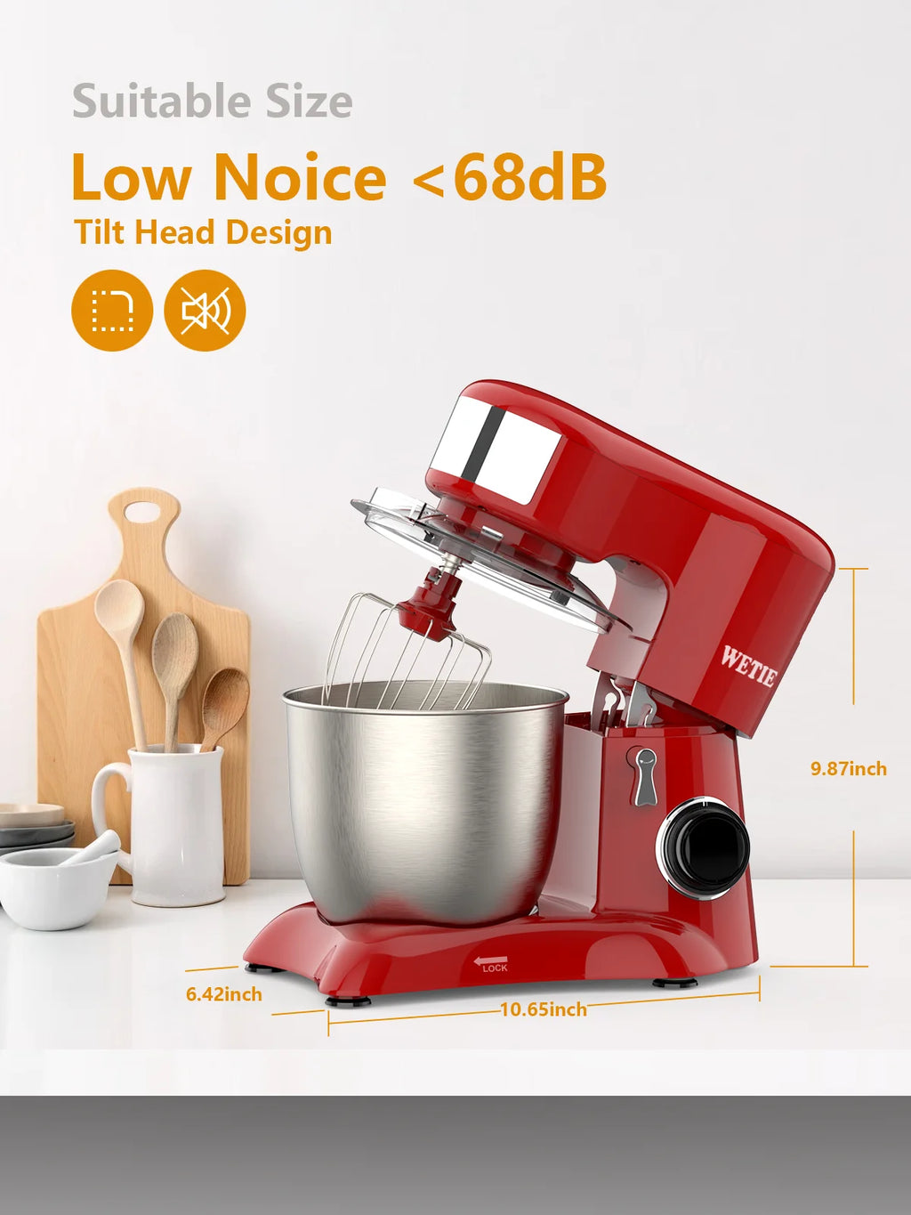 Red 4.8 Quarts 10 Speed Stand Mixer I86910