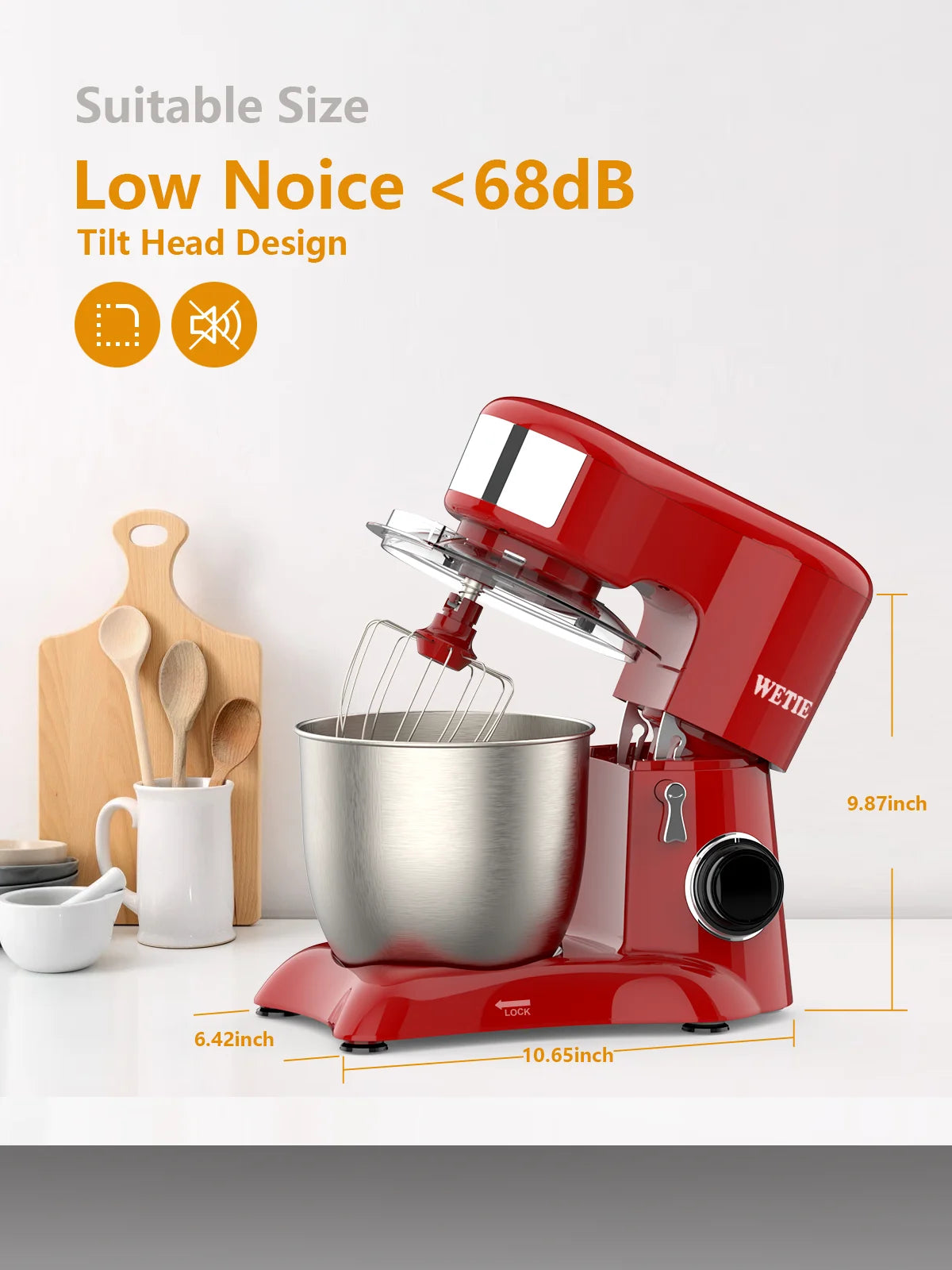 Red 4.8 Quarts 10 Speed Stand Mixer I86910