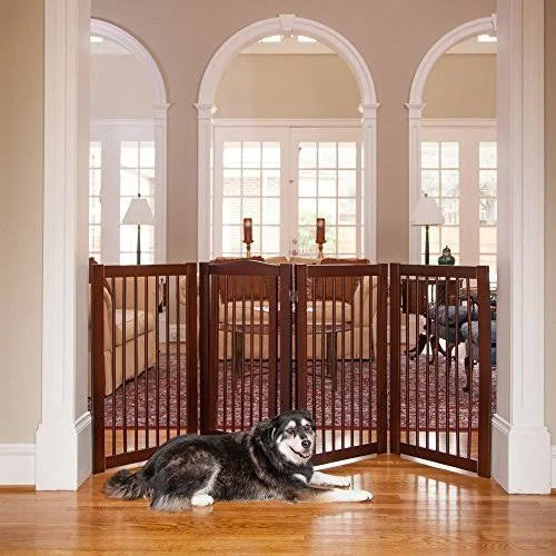 360 Configurable Dog Gate with Door Indoor Freestanding K42174