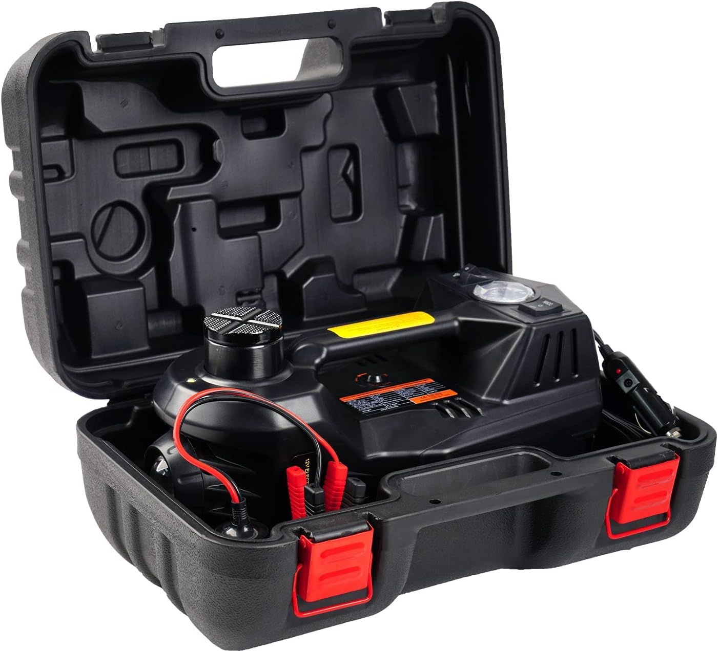 Hydraulic Electric Car Jack Kit 5 tons with Integrated Tire Pump and LED Lights X5934