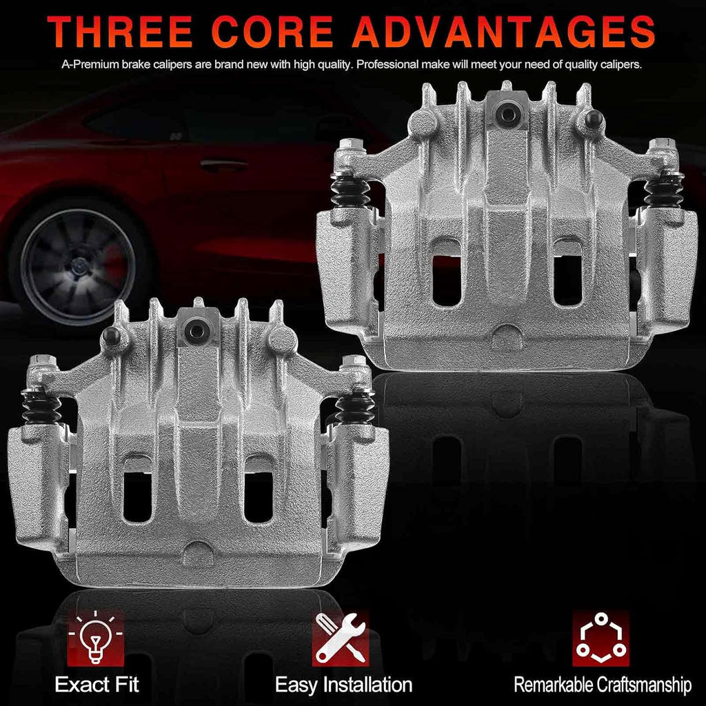 Disc Brake Caliper Assembly with Bracket 2-PC Set Z145