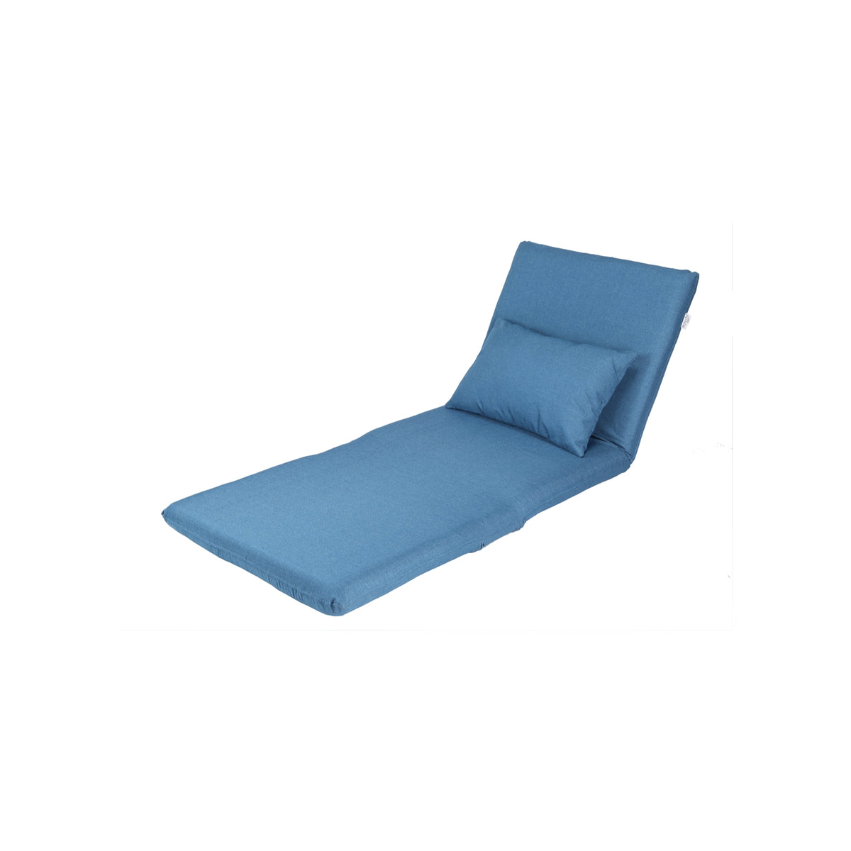 Blue Linen 5 Position Adjustable Convertible Floor Chair I281