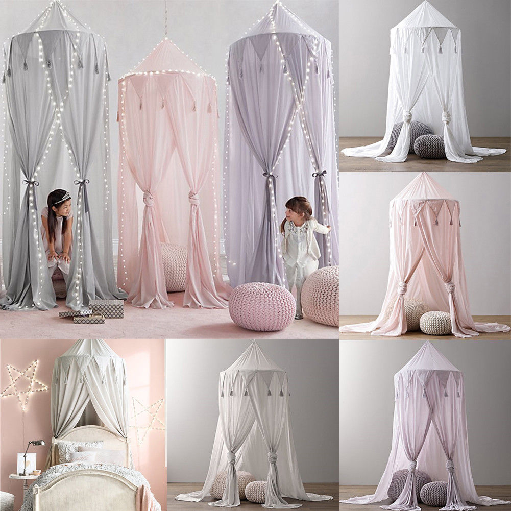 Kids Baby Princess Bed Canopy Mosquito Net Children Castle Play Tent Hanging E9939