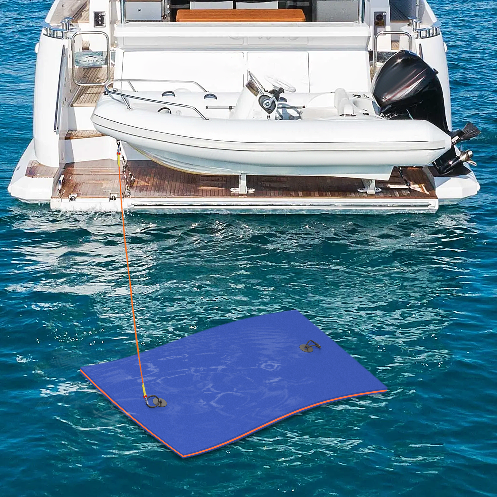 Blue 6x3FT XPE Foam Water Floating Mat S1904