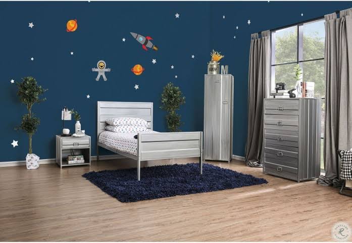 Brushed Silver Full Bed K1104