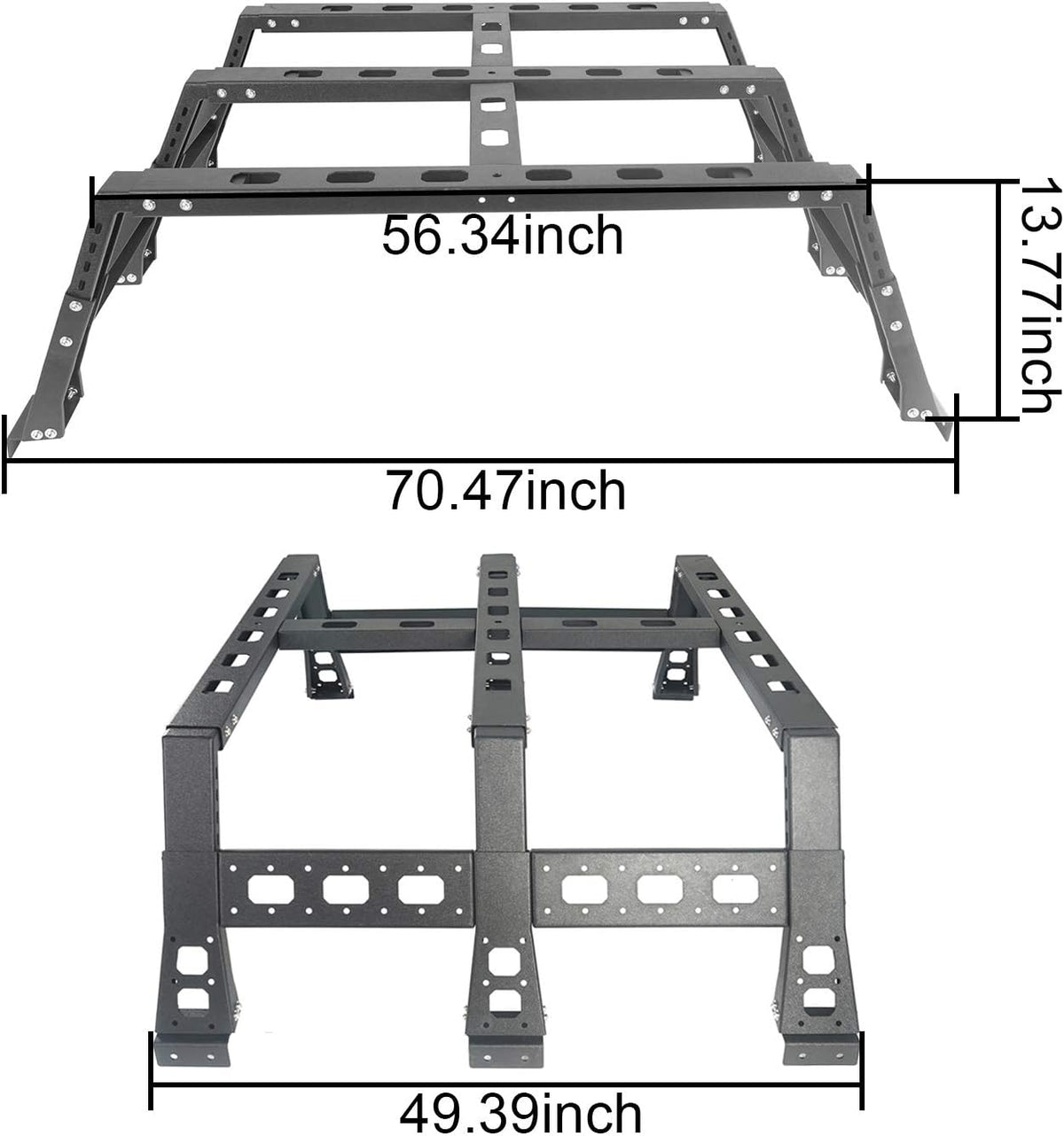 Ram 1500 Overland Bed Rack MAX 13.8 High Cargo Carrier Truck Storage I753