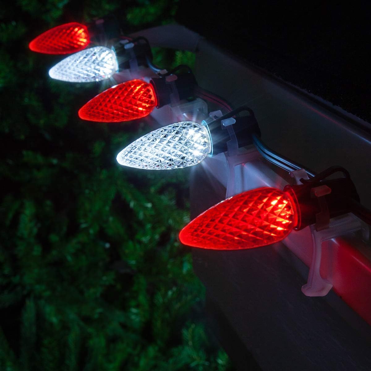 25 Lights Warm White LED Christmas Lights Green Wire Pack of 2 M57933