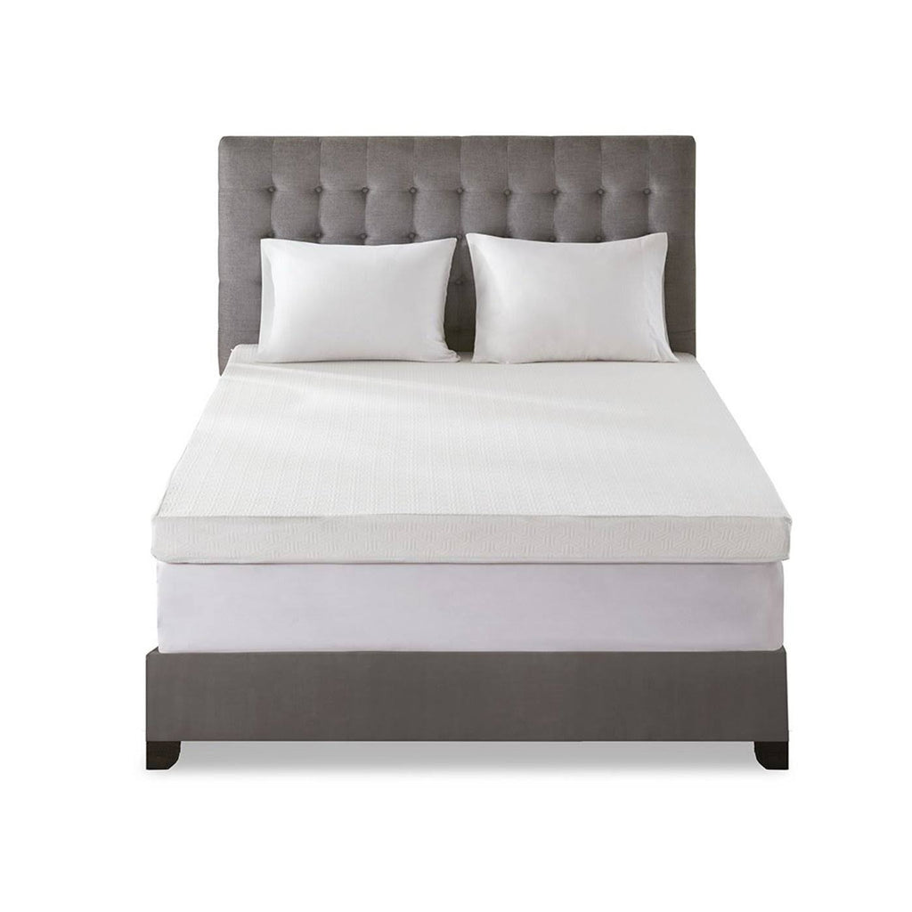 White Twin Memory Foam Mattress Topper W568