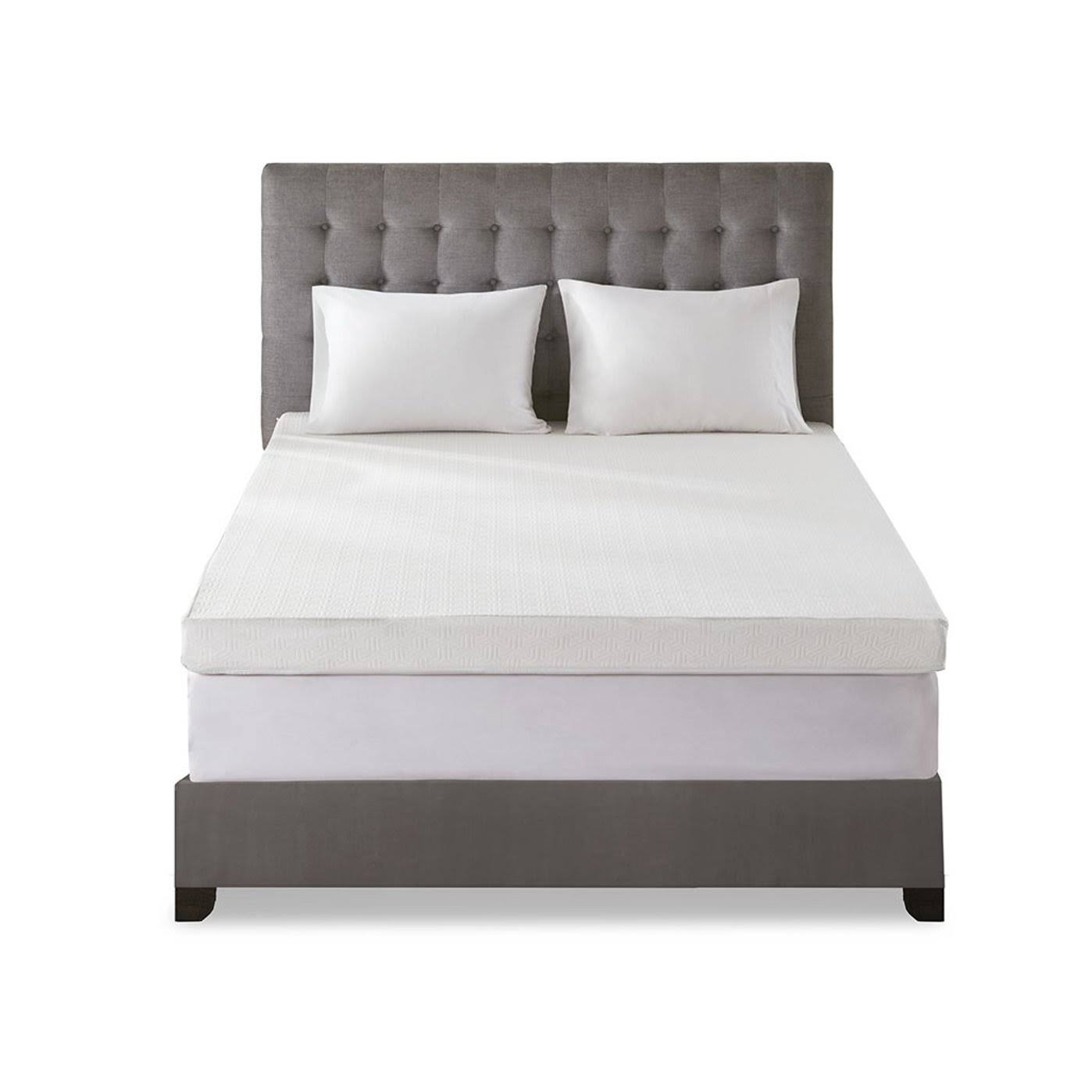 White Twin Memory Foam Mattress Topper W568