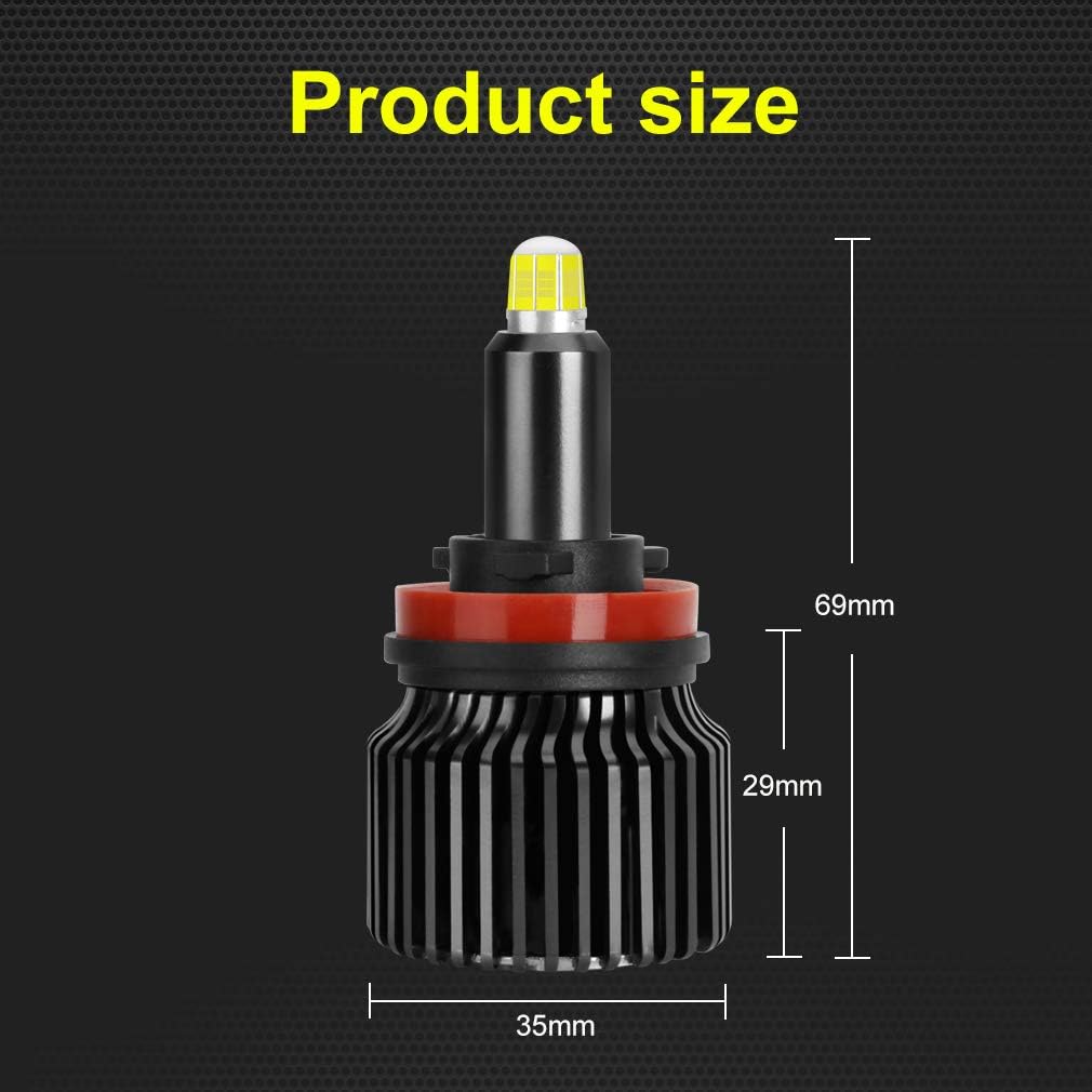 H11 H8 LED Headlight Bulbs, 6000K 12000LM, Pack of 2 N771