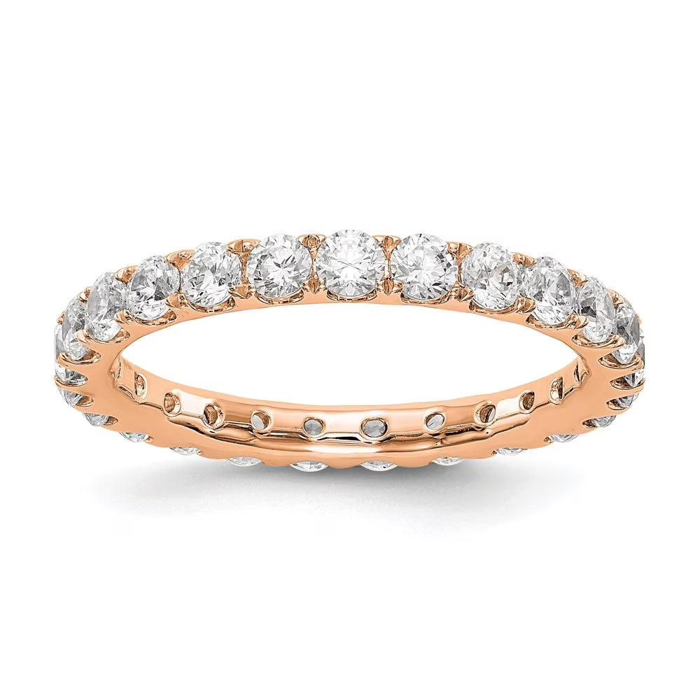 14k Rose Gold Lab Grown Diamond Eternity Band Size-8.5 K67360