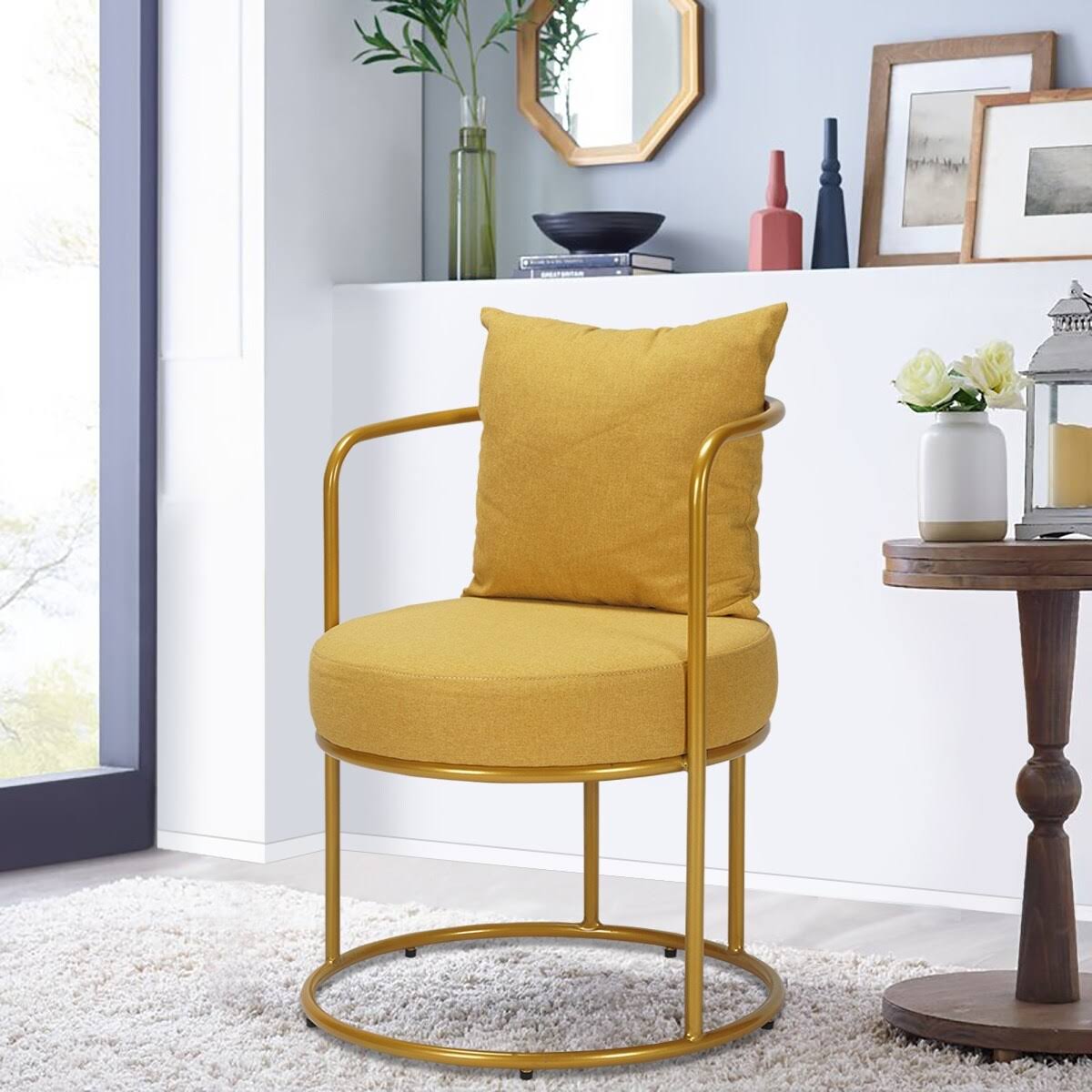 Beige Polyester Armchair H890