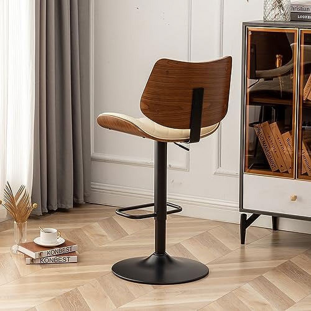 Green Leather Swivel Counter Height Stools Set of 2 K283