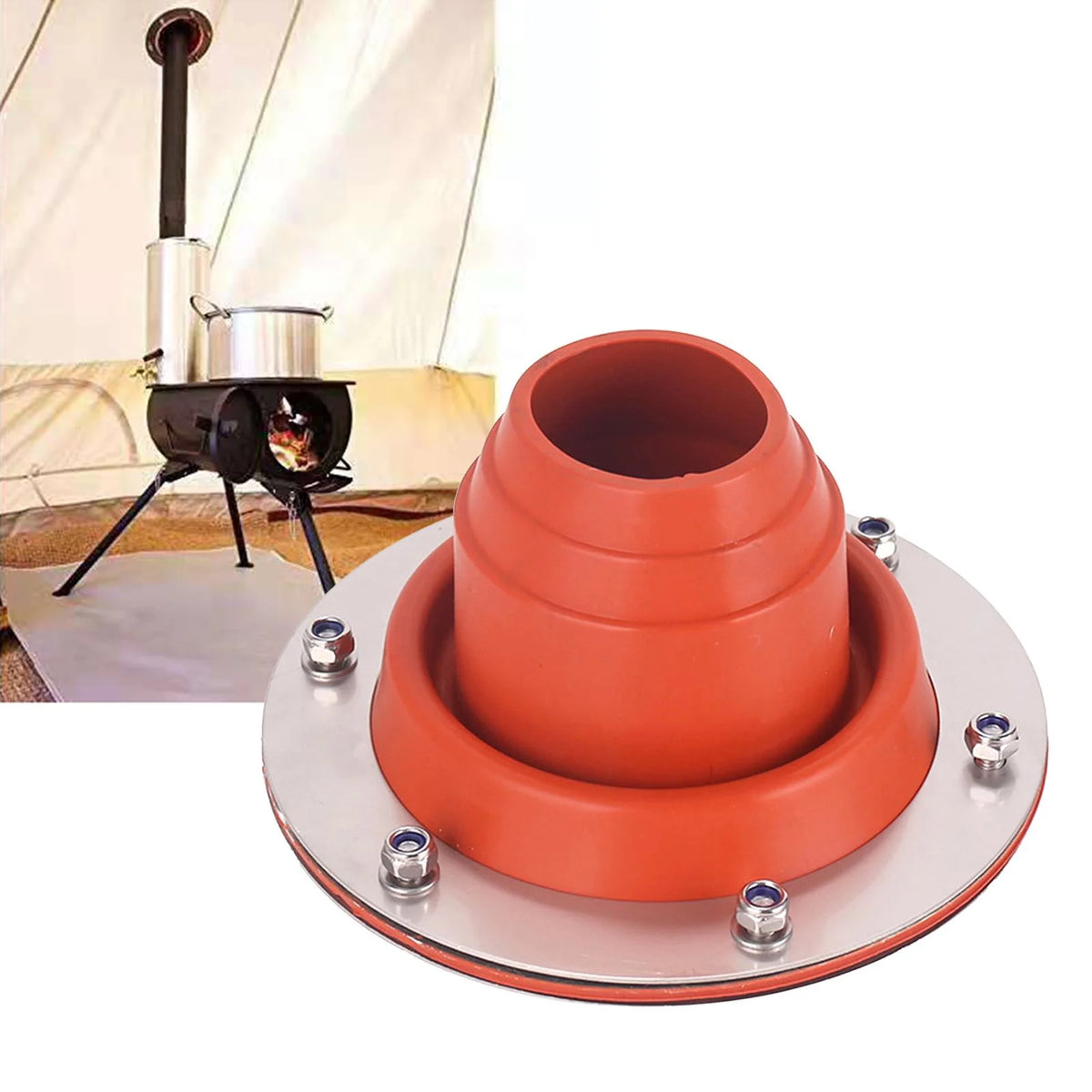 2 Pcs Fire Resistant Tent Furnace Tube Chimney F111
