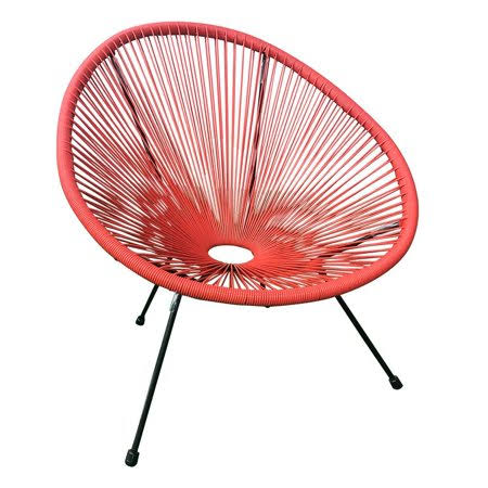 Red Oval Patio Lounge Chair I586428