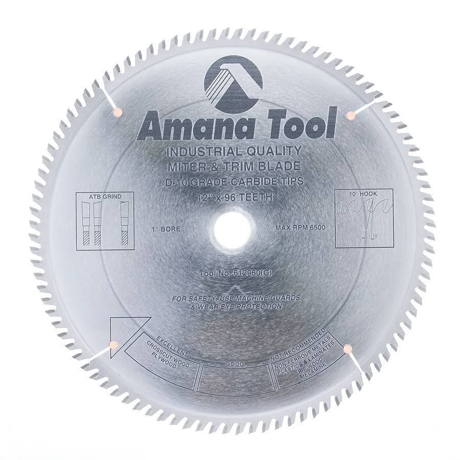 Carbide Tipped Trim 12x22 Dia x 96T ATB, 10 Deg, 1x22 Bore M22196