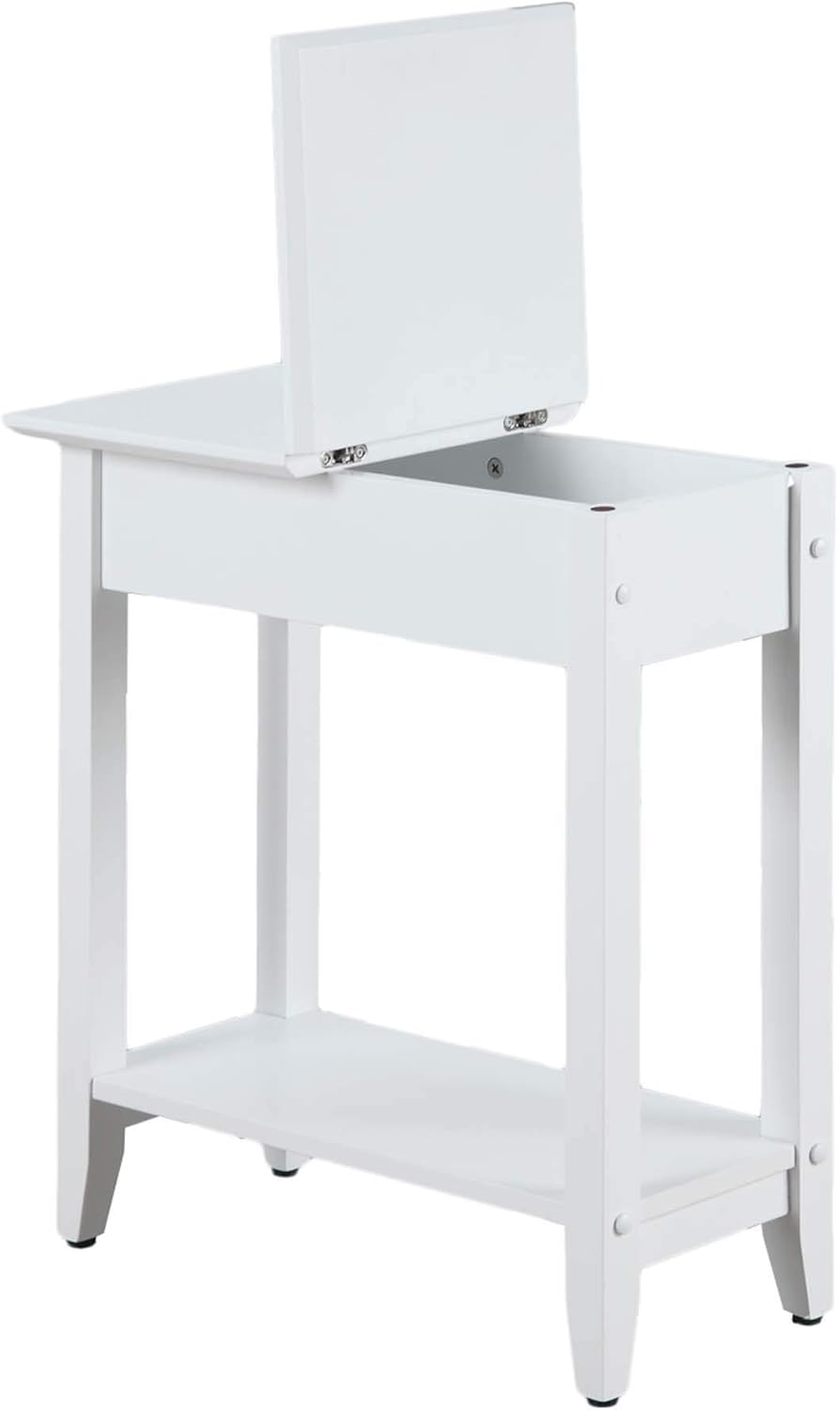 White Flip Top End Table W612283