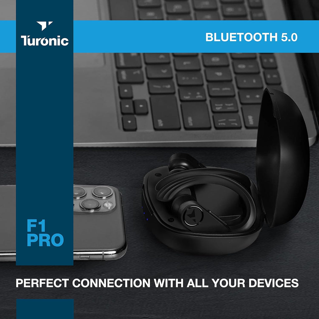 Black Pack of 2 Wireless Earbuds with Charging Case Z153