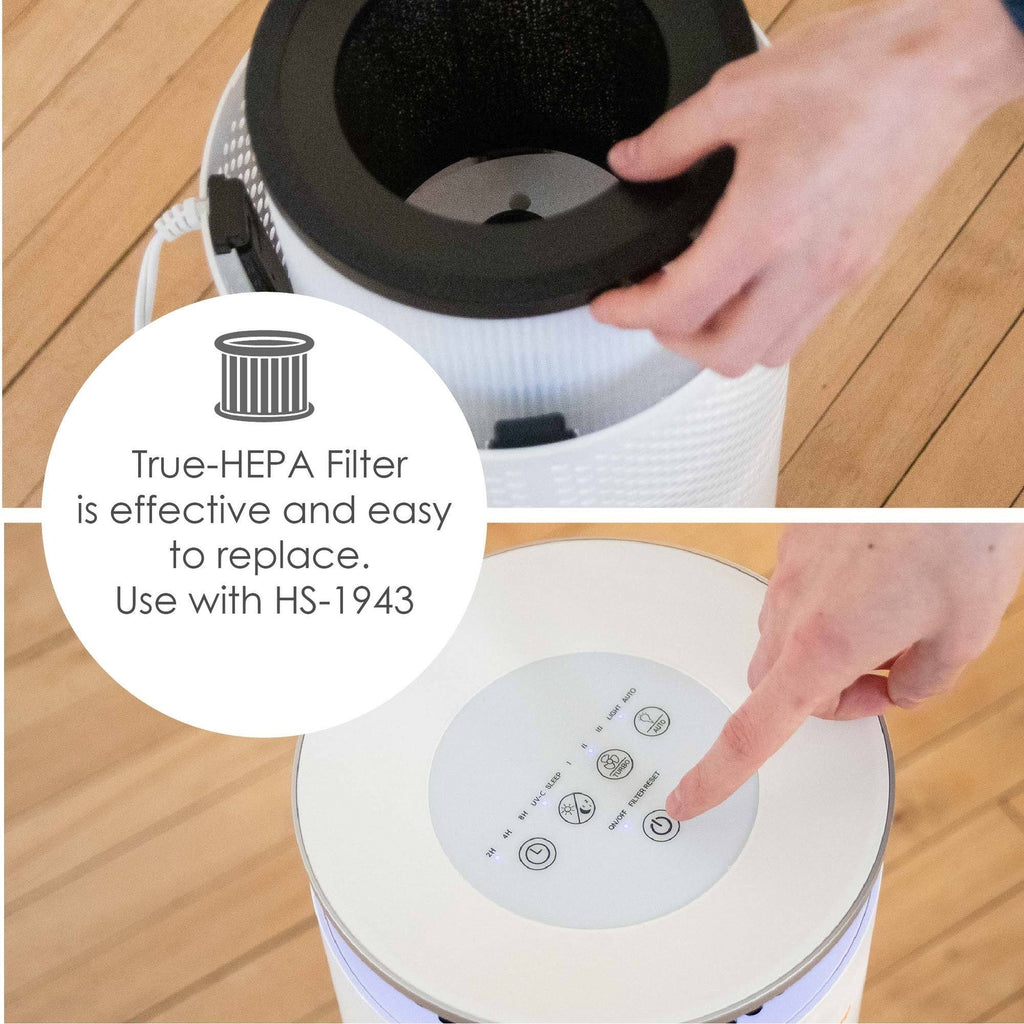 True HEPA Air Purifier with UV Light, White J471