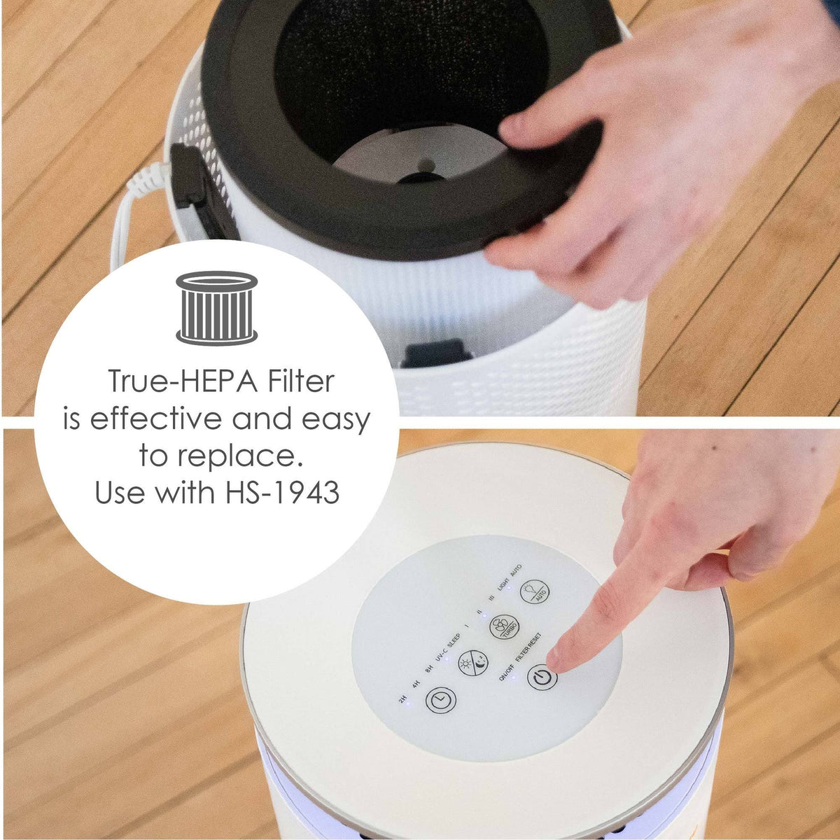 True HEPA Air Purifier with UV Light, White J471