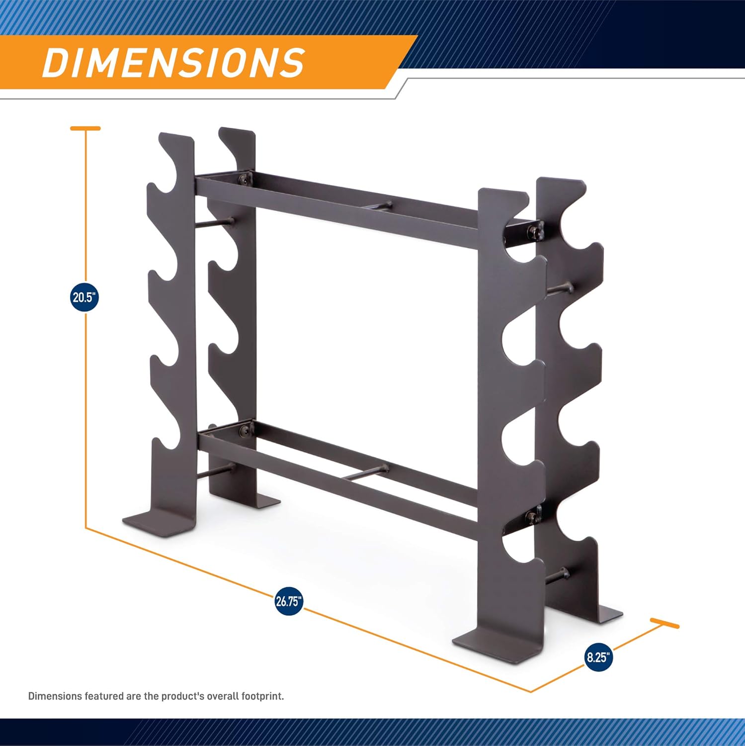 Black Dumbbell Rack Stand, Pack of 2 Q8434