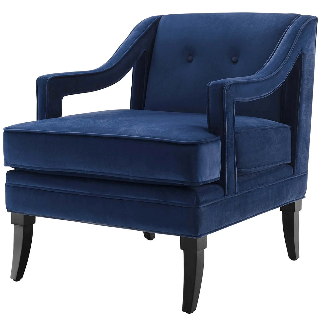 Set of 2 Blue Navy Velvet Accent Chair R9975