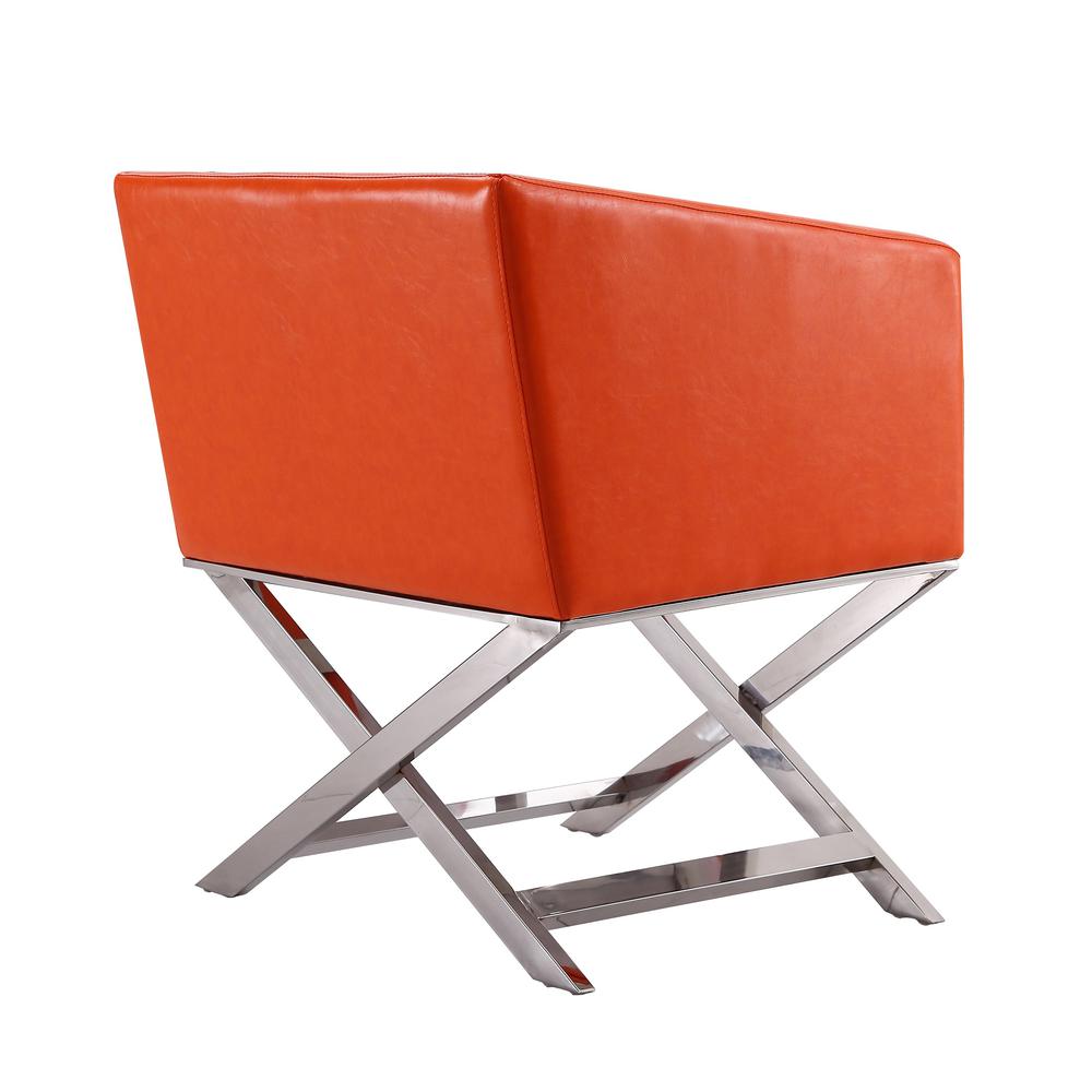 Black Polished Chrome Faux Leather Lounge Chair (Set of 2) T432414