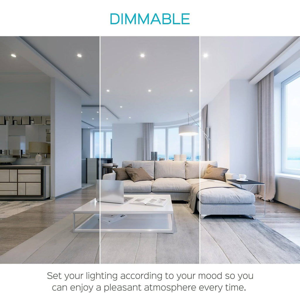 3 inch Ultra Thin LED Recessed Light with Junction Box, 7W, 5000K Dimmable, 450 Lumens S847425