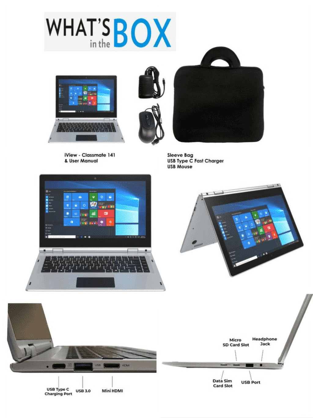 4G LTE 14.1” Touch Screen Laptop M803438