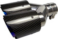 2.5 Inlet 63MM Double Exhaust Tip Carbon Car Tail Tip 3.5 Outlet Glossy Red and Black U755995