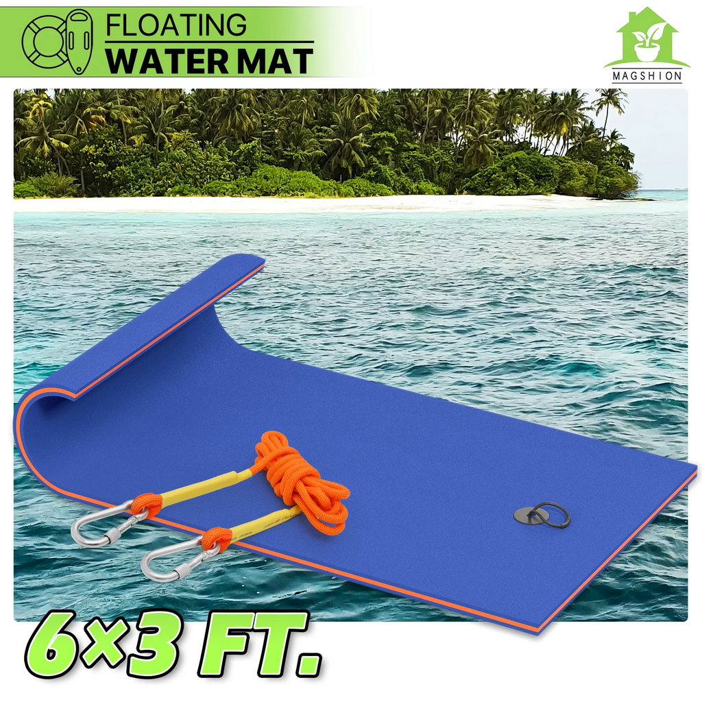 Blue 6x3FT XPE Foam Water Floating Mat S1904