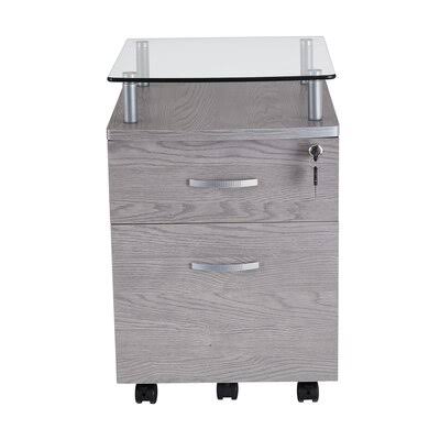 Gray 2-Drawer Mobile Vertical Filing Cabinet G3750