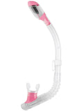 Kids Silicone Dry Snorkel Clear/pink L797