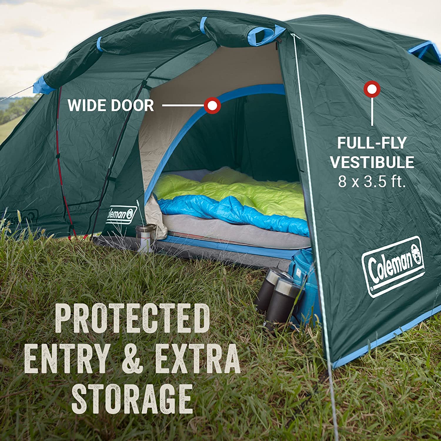 1 Camping Tent with Rainfly and Carry Bag U495