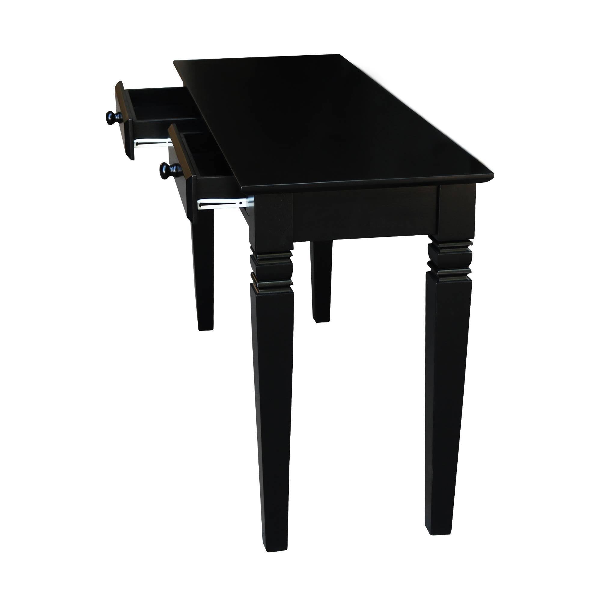 Black Console Table with 2 Drawers D9721