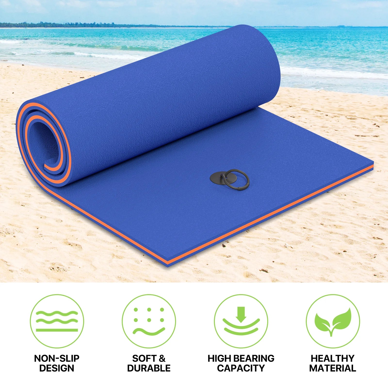 Blue 6x3FT XPE Foam Water Floating Mat S1904