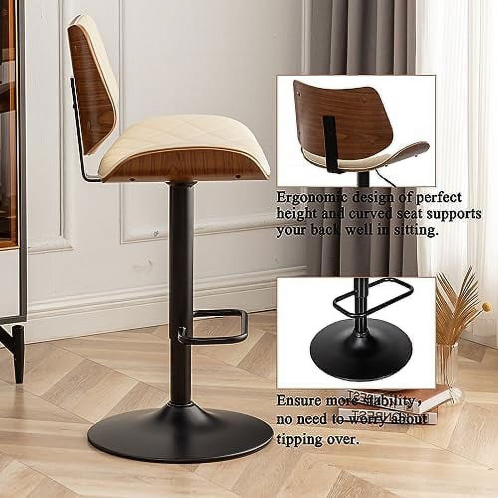 Green Leather Swivel Counter Height Stools Set of 2 K283