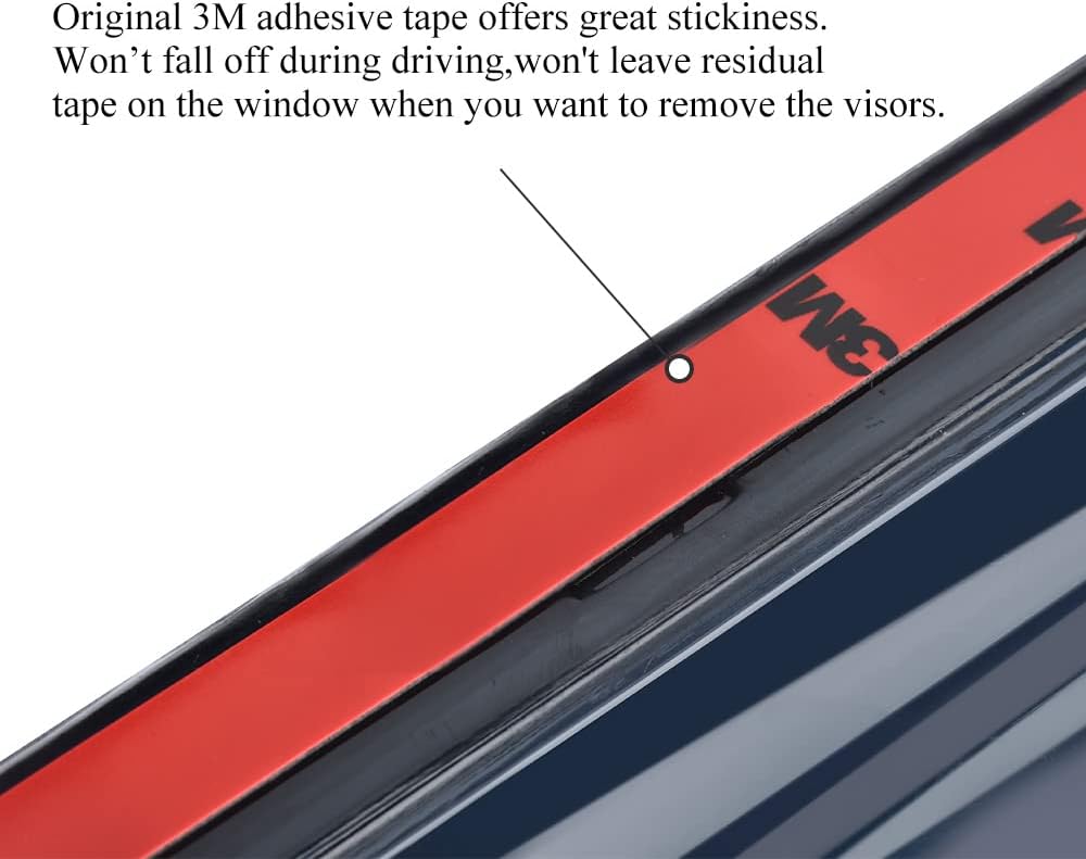 Tape on Vent Visor Rain Guard Window Wind Deflector Pack of 2 H102589