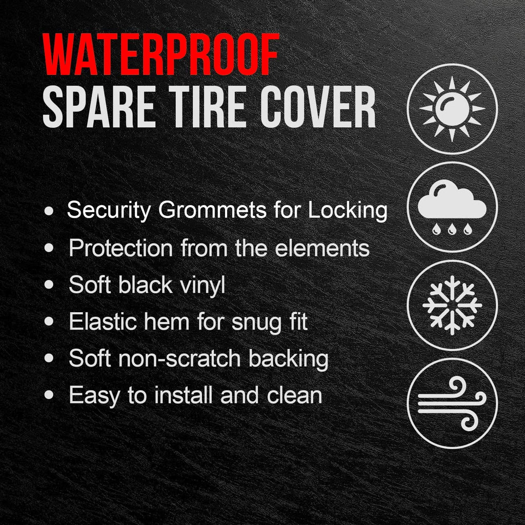 Black 28 Inch Tire Covers C955591