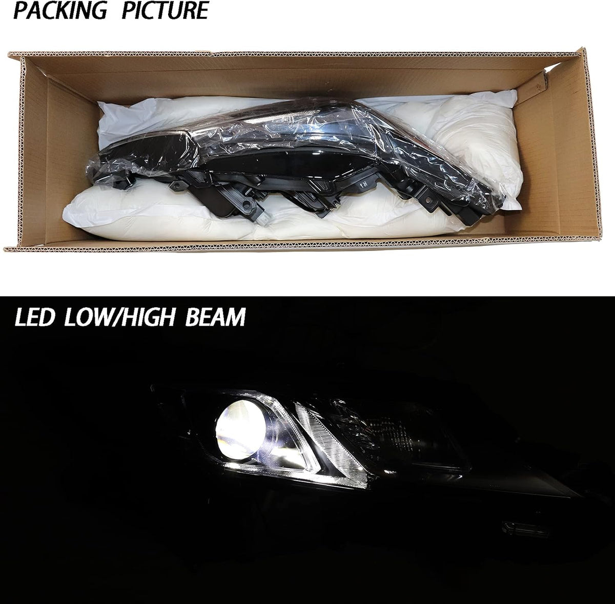 Headlights Assembly for 2018-2021 Toyota Camry LE/SE, Passenger Side X4038