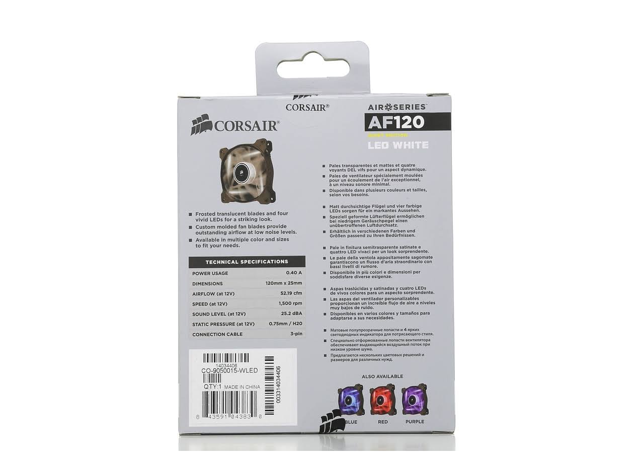 CORSAIR Air Series LED AF120 Quiet Edition Case fan I6139