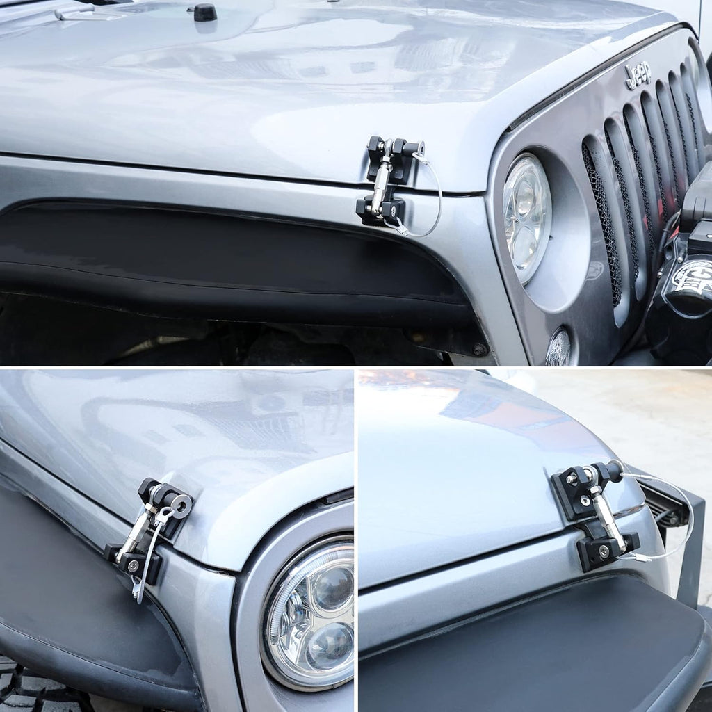 Aluminum Locking Hood Latch Kit for Jeep Wrangler JK, 1 Pair Pack of 2 R379507