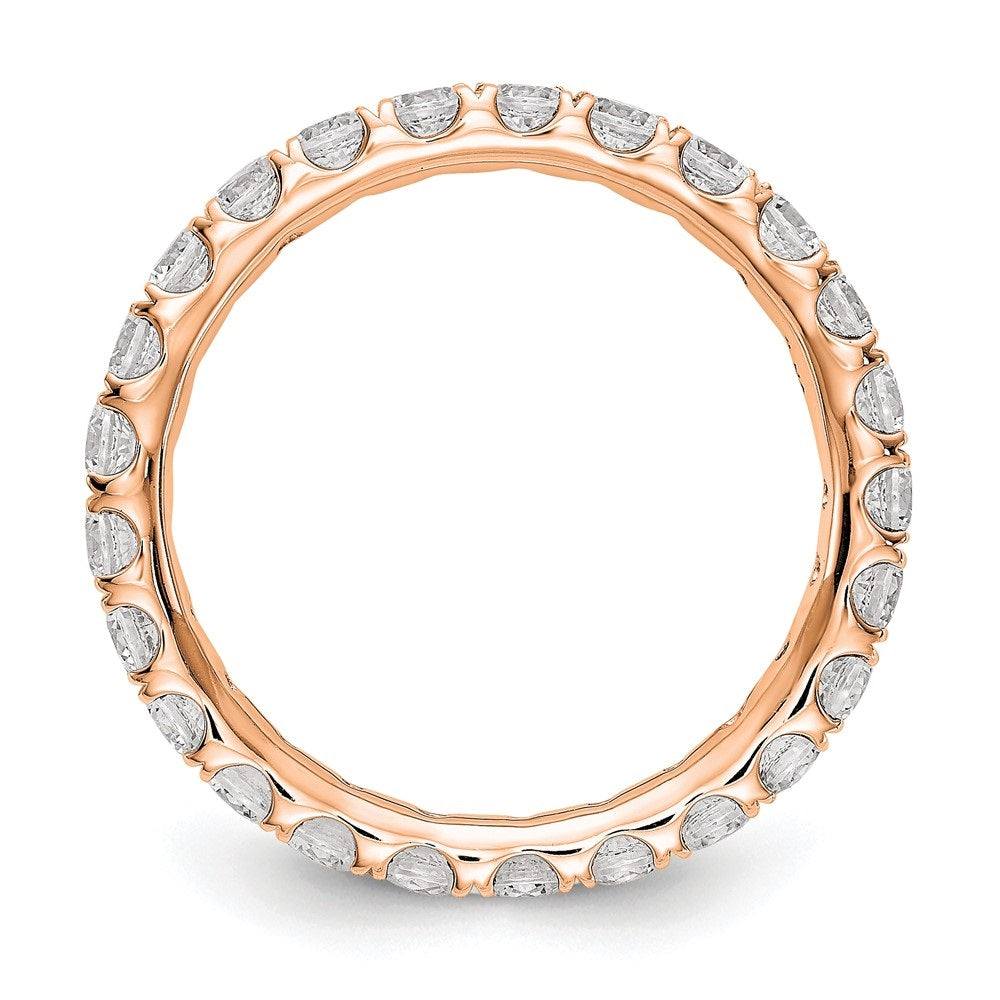 14k Rose Gold Lab Grown Diamond Eternity Band Size-8.5 K67360