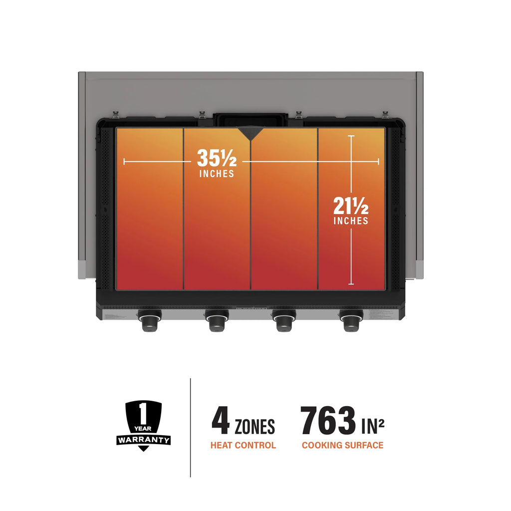 36" Built-In Griddle with Hood and Stainless Steel Insulation Jacket I946