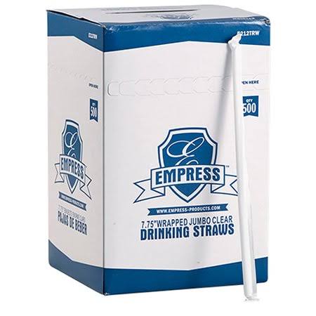 Jumbo Paper Wrapped Straws, Clear, 12,000 Straws P67477