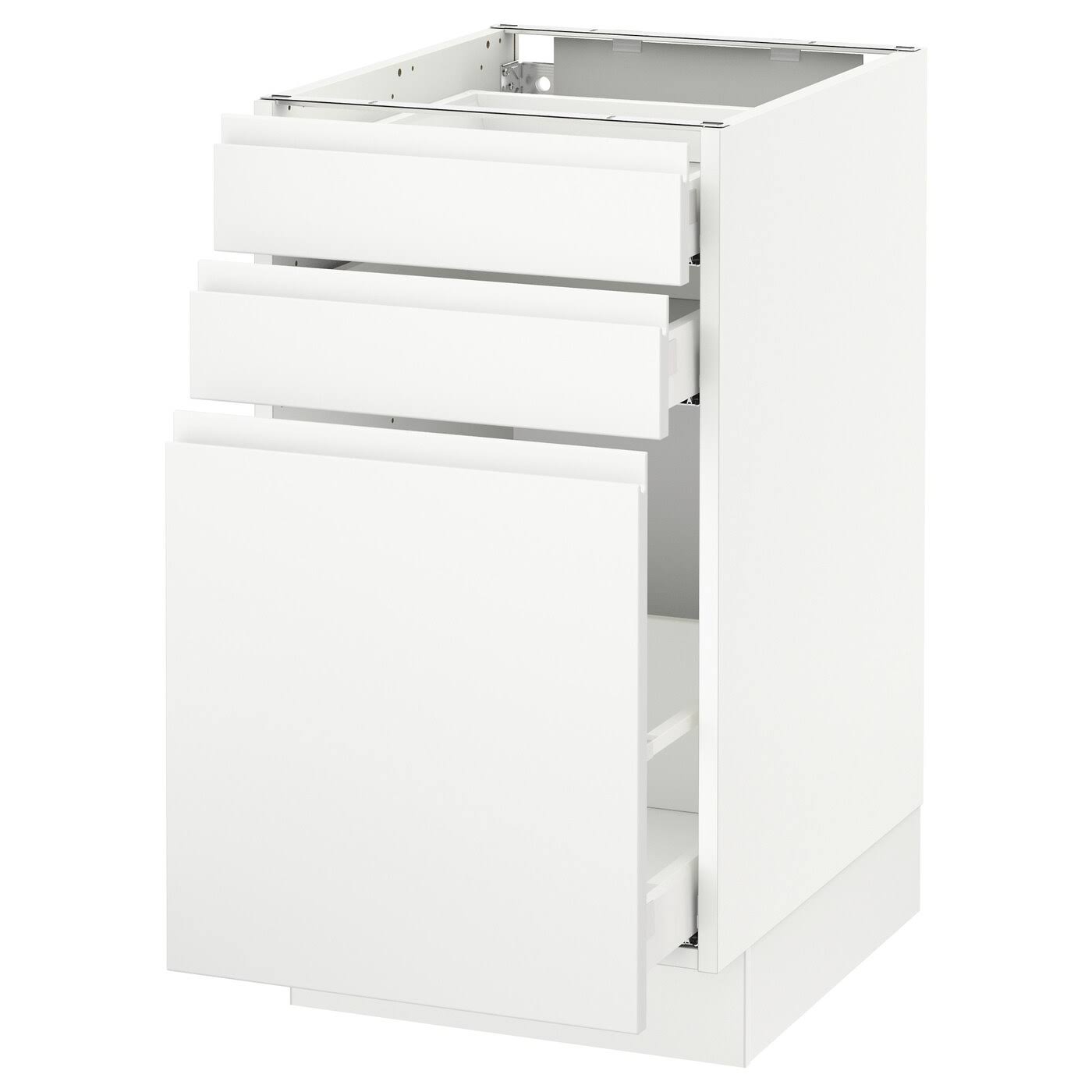 White 2 Drawer Base Cabinet D2840