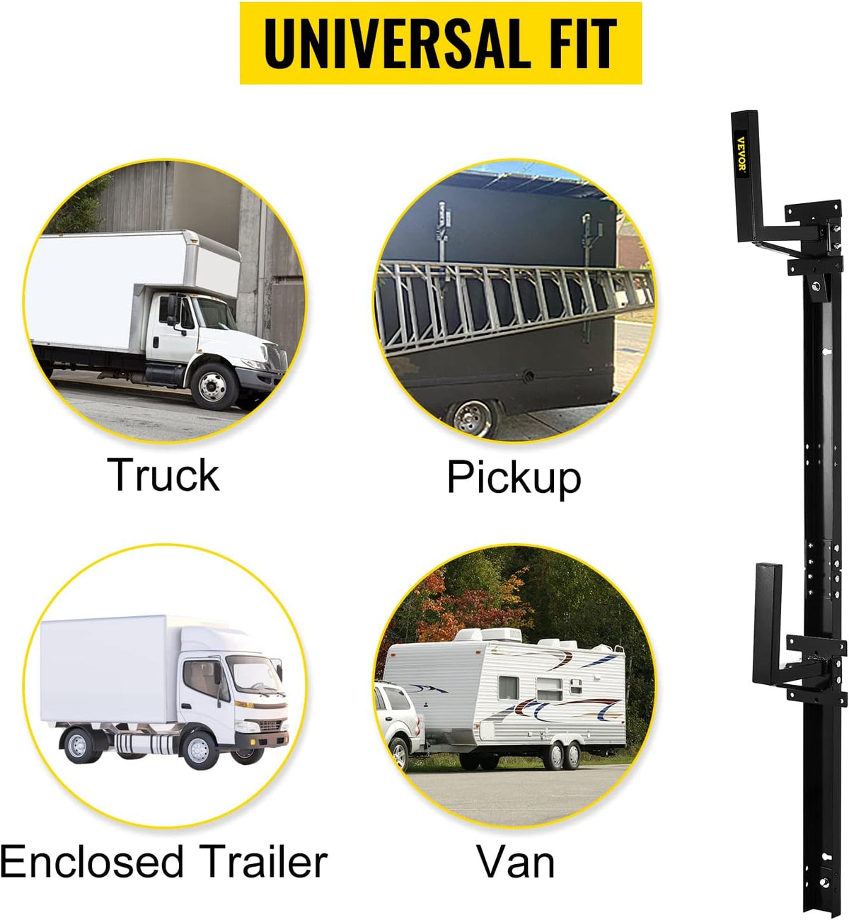 Black Steel Trailer Ladder Rack K7559