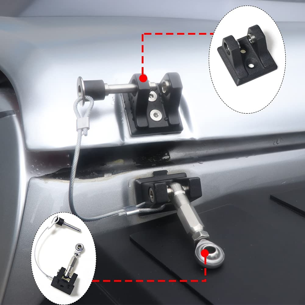 Aluminum Locking Hood Latch Kit for Jeep Wrangler JK, 1 Pair Pack of 2 R379507