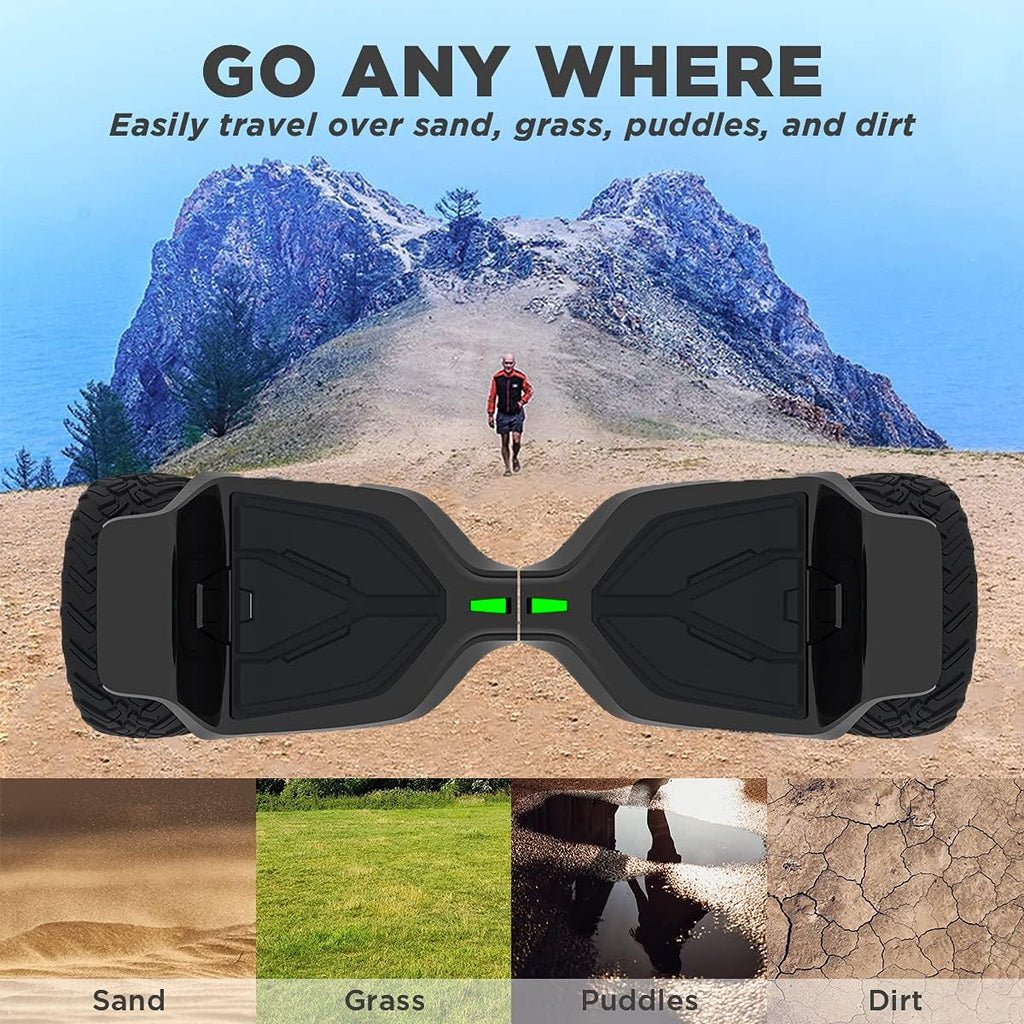 All Terrain 8.5In Self Balancing Hoverboard with Bluetooth Speakers and LED Lights K57265