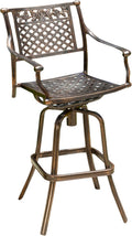 Copper Cast Aluminum Barstool with Cushion K7930